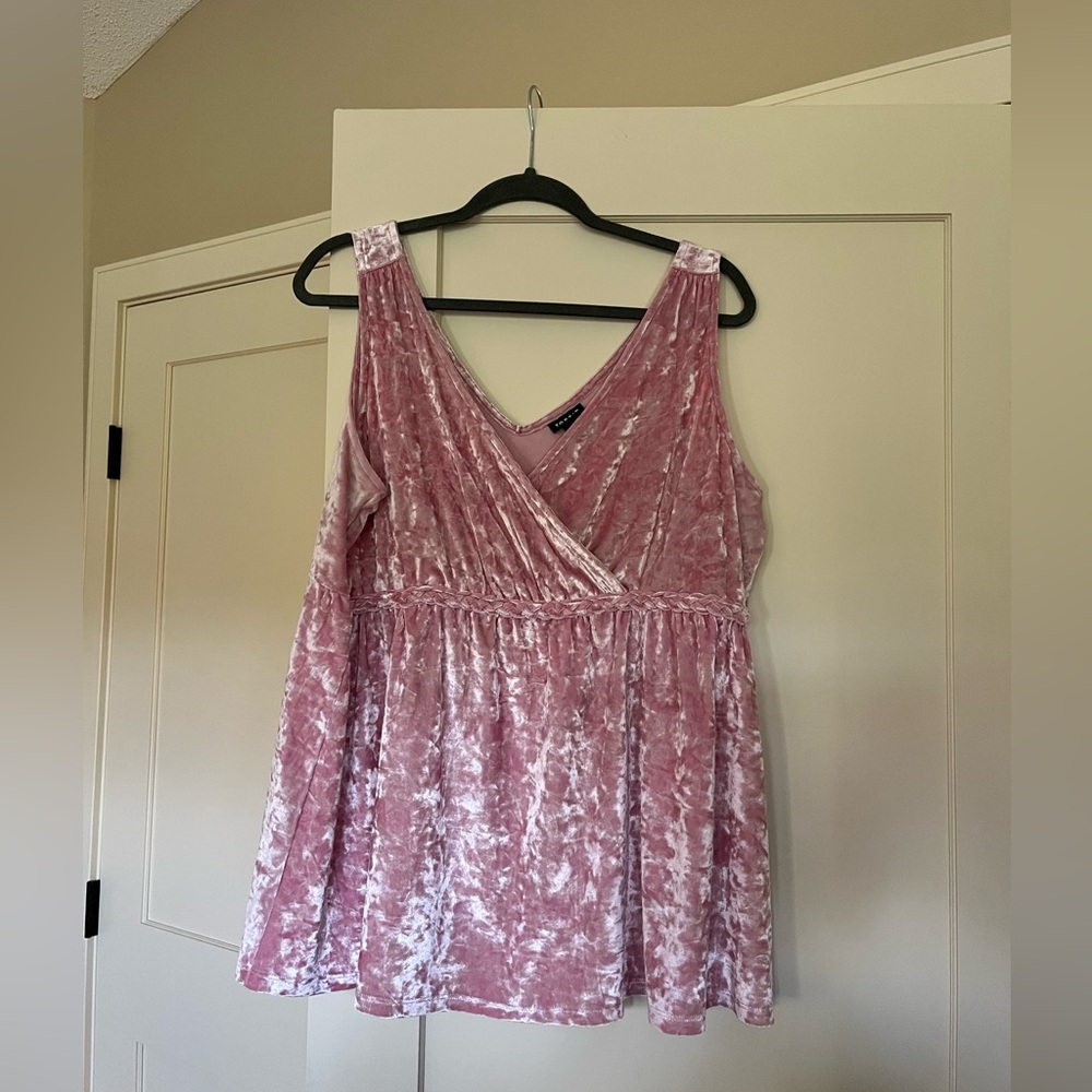 EUC Torrid pink babydoll tank size 2